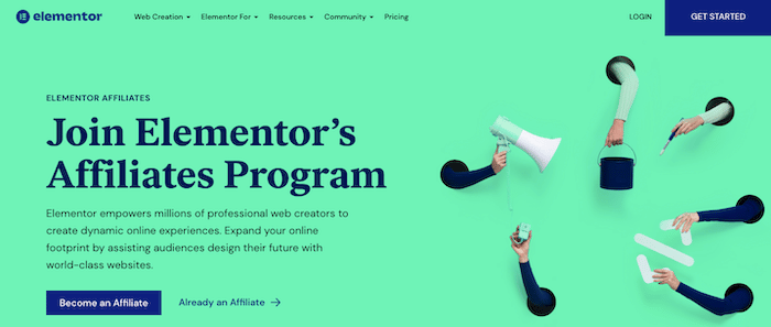 Joining the Elementor affiliate program